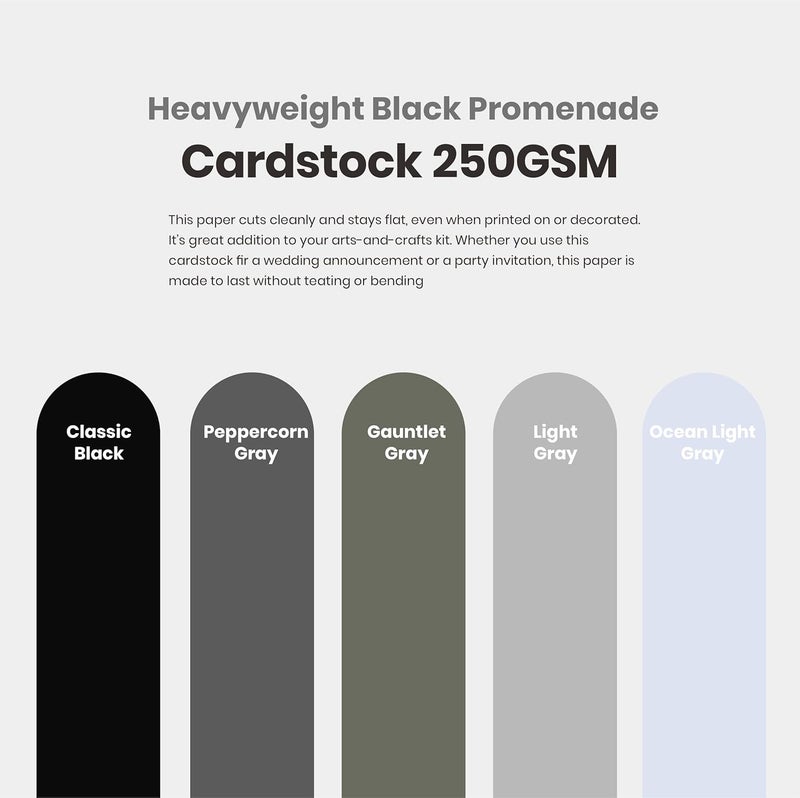BearBoss Black Colored Cardstock Thick Paper 50 Sheets, 8.5" x 11" Heavyweight 92lb Cover Card Stock for Crafts and DIY Cards Making - Image 3
